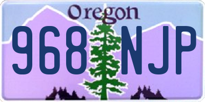 OR license plate 968NJP