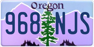 OR license plate 968NJS