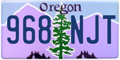 OR license plate 968NJT