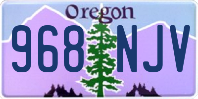 OR license plate 968NJV