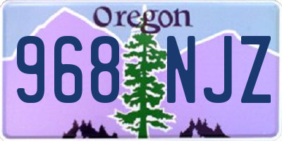 OR license plate 968NJZ