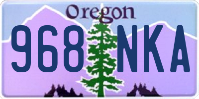 OR license plate 968NKA