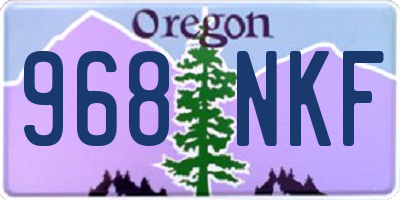 OR license plate 968NKF