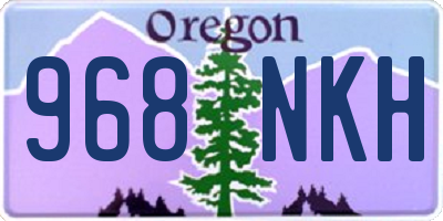 OR license plate 968NKH