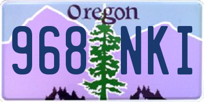 OR license plate 968NKI