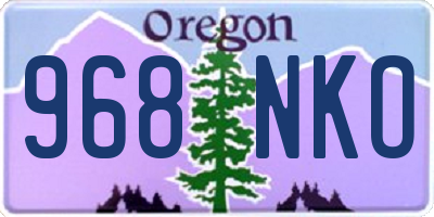 OR license plate 968NKO