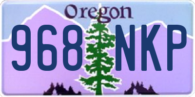 OR license plate 968NKP