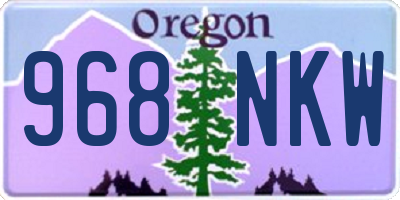 OR license plate 968NKW