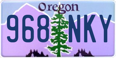 OR license plate 968NKY