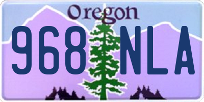 OR license plate 968NLA