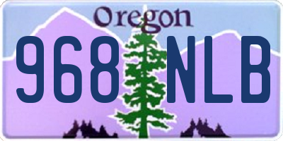OR license plate 968NLB