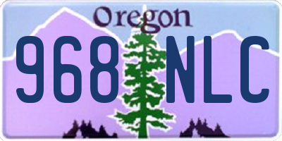 OR license plate 968NLC
