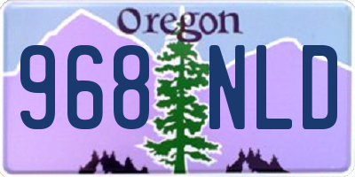 OR license plate 968NLD