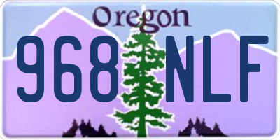 OR license plate 968NLF