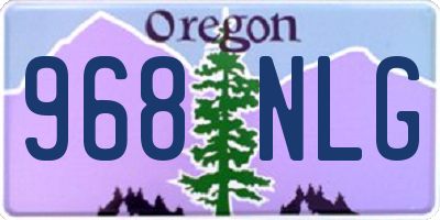 OR license plate 968NLG
