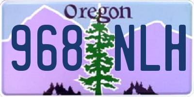 OR license plate 968NLH