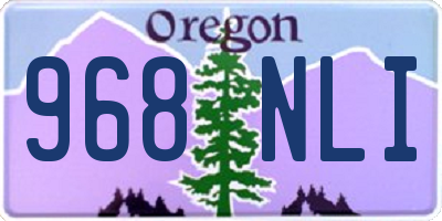 OR license plate 968NLI
