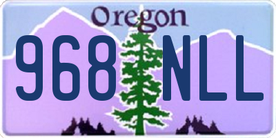 OR license plate 968NLL