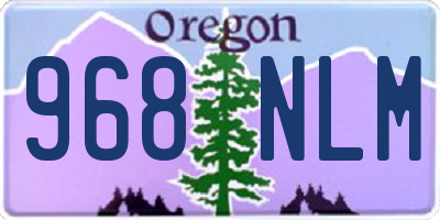 OR license plate 968NLM