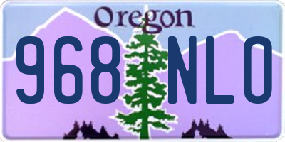 OR license plate 968NLO