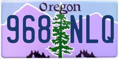 OR license plate 968NLQ