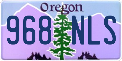 OR license plate 968NLS