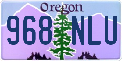 OR license plate 968NLU