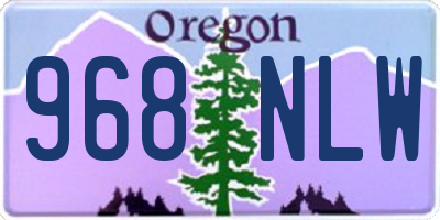 OR license plate 968NLW