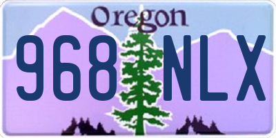 OR license plate 968NLX