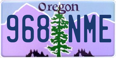 OR license plate 968NME
