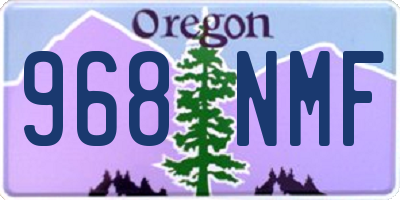 OR license plate 968NMF