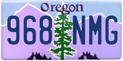OR license plate 968NMG