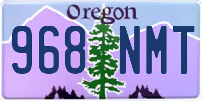 OR license plate 968NMT