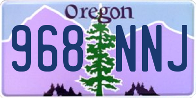 OR license plate 968NNJ