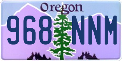 OR license plate 968NNM