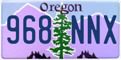 OR license plate 968NNX