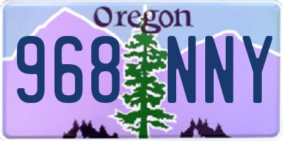 OR license plate 968NNY