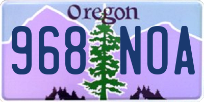 OR license plate 968NOA