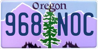 OR license plate 968NOC