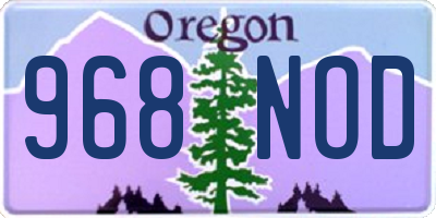 OR license plate 968NOD
