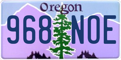OR license plate 968NOE