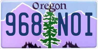 OR license plate 968NOI