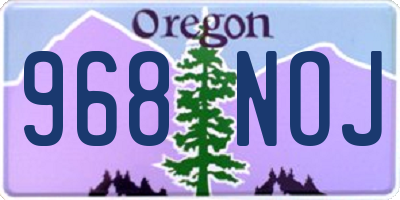 OR license plate 968NOJ