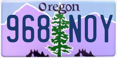 OR license plate 968NOY