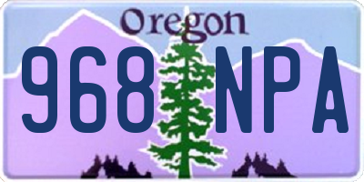 OR license plate 968NPA