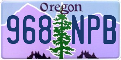 OR license plate 968NPB