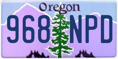 OR license plate 968NPD