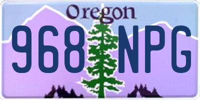 OR license plate 968NPG