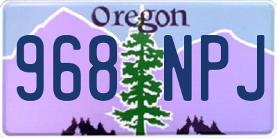 OR license plate 968NPJ