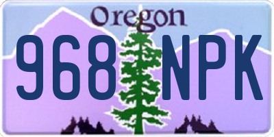 OR license plate 968NPK